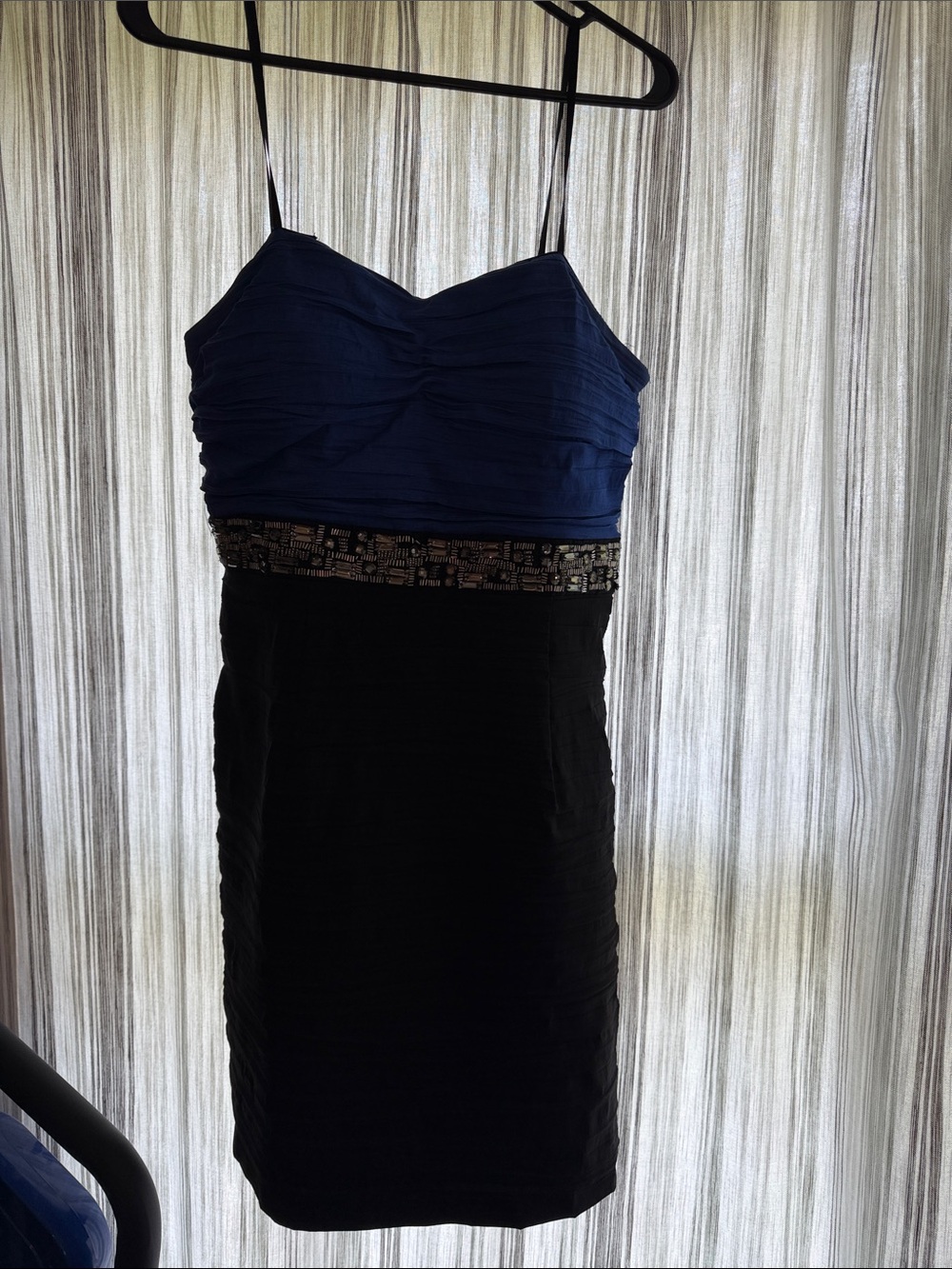 Morgan & Co. Navy and Black Midi Dress